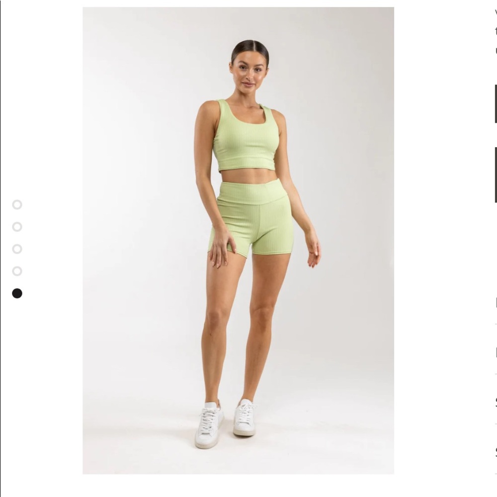 Rhythm Elle ribbed cropped top and bottom NWT